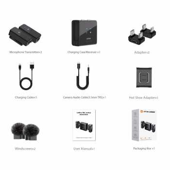 Gambar produk Udfine Mikrofon Wireless Lavalier Microphone Type C Lightning 2.4Hz - Mic Active