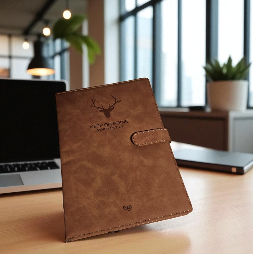 Gambar produk Toddi Buku Catatan Harian Notebook Cover Kulit Magnetic Buckle - TL4