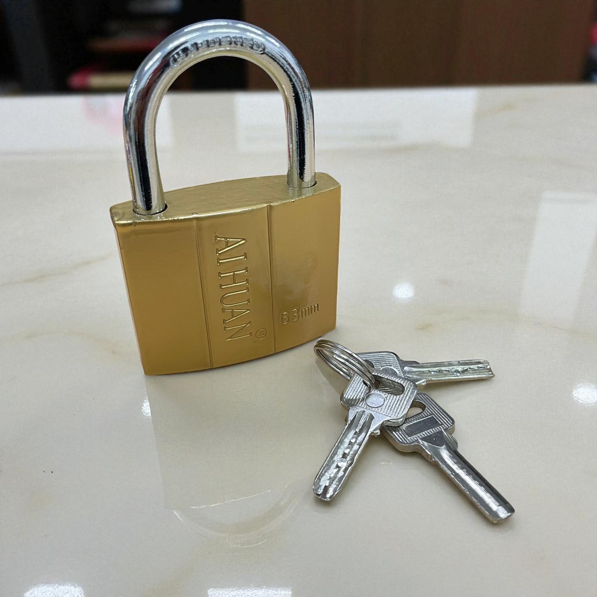 Gambar produk AI HUAN QASEM Gembok Rumah Anti Maling Padlock Hardened Steel 58mm - IDP