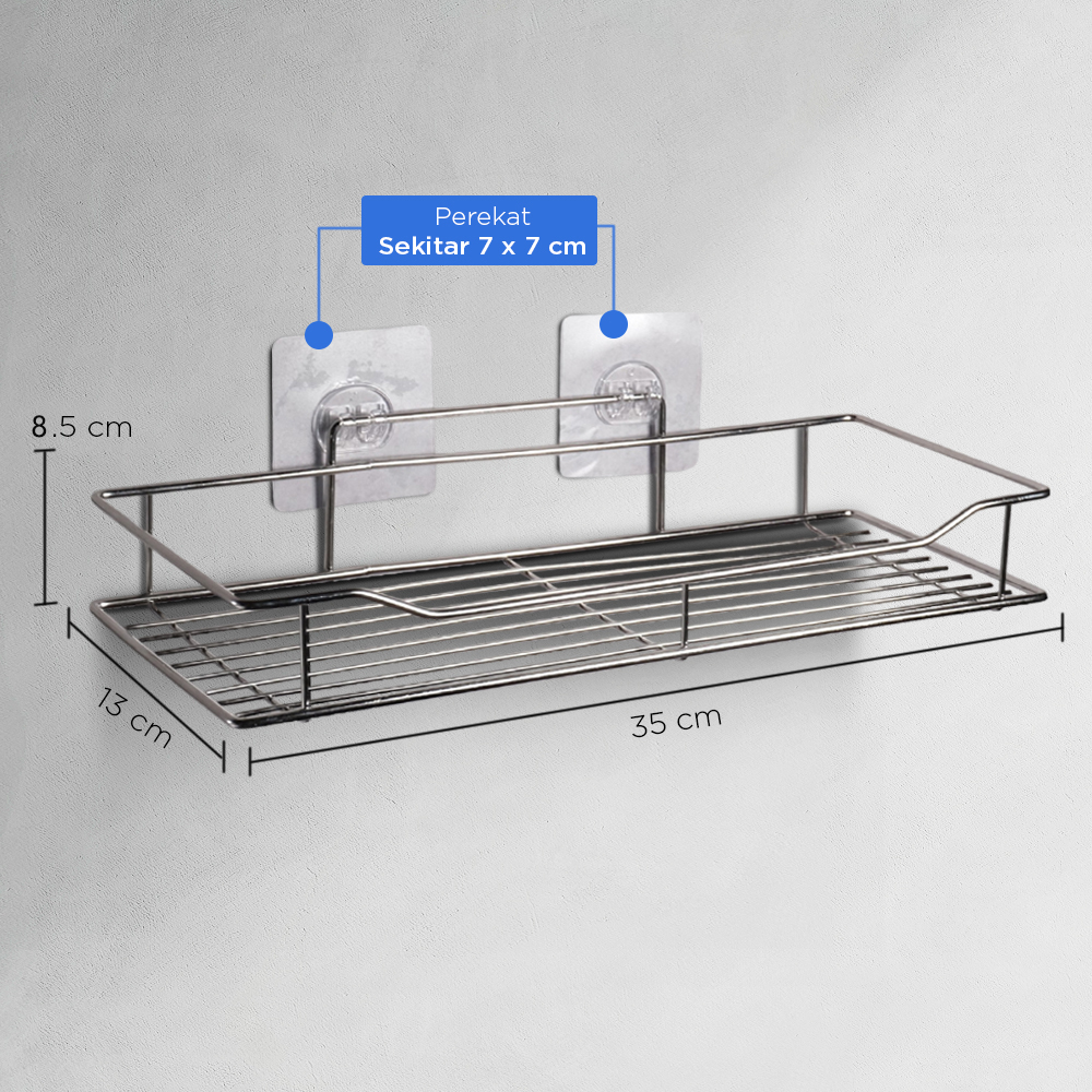 Gambar produk WAIIHA Rak Gantung Kamar Mandi Bathroom Organizer Rack Stainless Steel L - W21