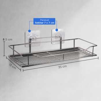 Gambar produk WAIIHA Rak Gantung Kamar Mandi Bathroom Organizer Rack Stainless Steel L - W21