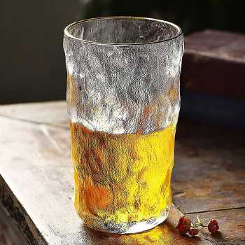 Gambar produk KDK Gelas Kaca Glacier Hammer Patterned Cup Japanese Tall - K-32