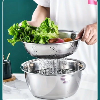 Gambar produk Slight Parutan Pengiris Sayur Serbaguna 3in1 Slicer Draining Basket - INU160
