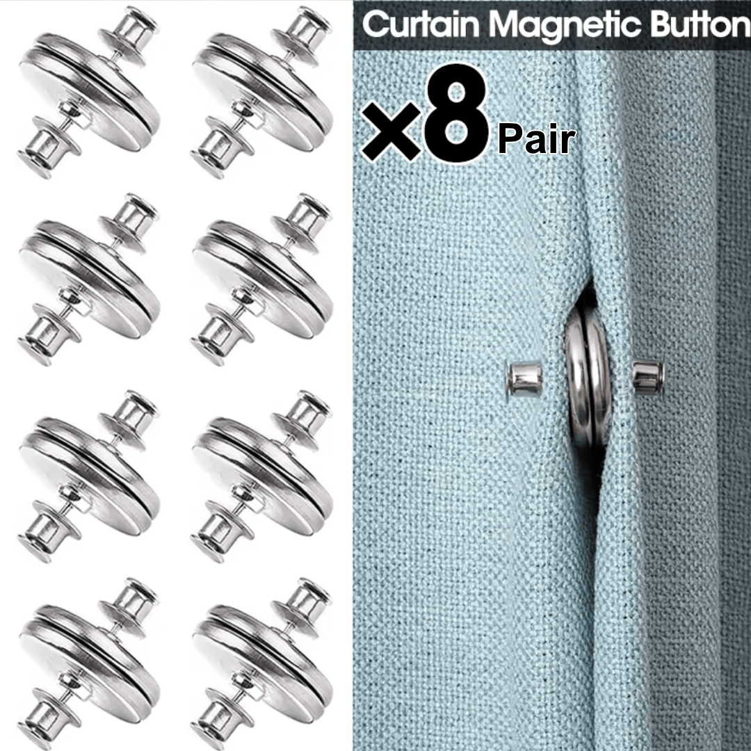 Gambar produk SafeHome Pengait Magnetik Curtain Buckle untuk Tirai 8 Pair 16 PCS 20mm - SH001