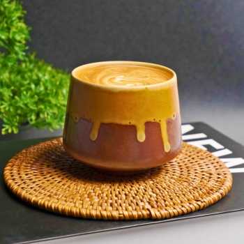 Gambar produk FLAMBE Gelas Keramik Kopi Teh Vintage Japanese Style Ceramic Cup 200ml - FB014