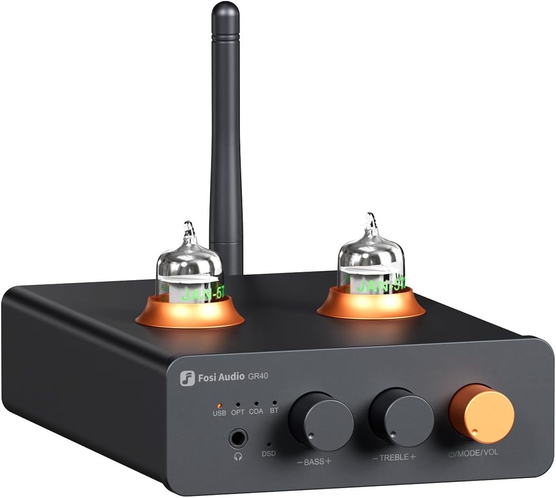 Gambar produk Fosi Audio Preamp Tube Bluetooth QCC3031 AptX LL HD Bass and Treble - GR40