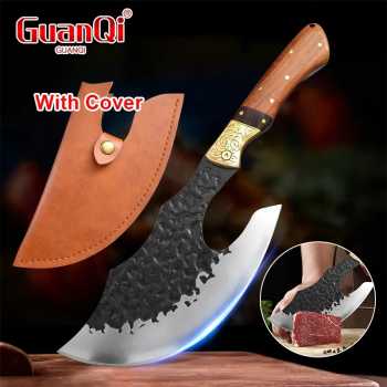 GuanQi Pisau Daging Stainless Steel 5Cr15 Forged Cleaver Knife - G275