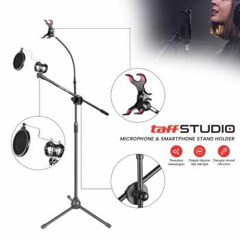 Gambar produk TaffSTUDIO Microphone and Smartphone Stand Holder 360 Degree - MS-70B