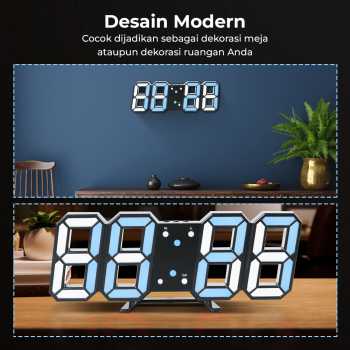Gambar produk W&G Jam Meja LED Modern Digital Clock with Alarm Function - H211