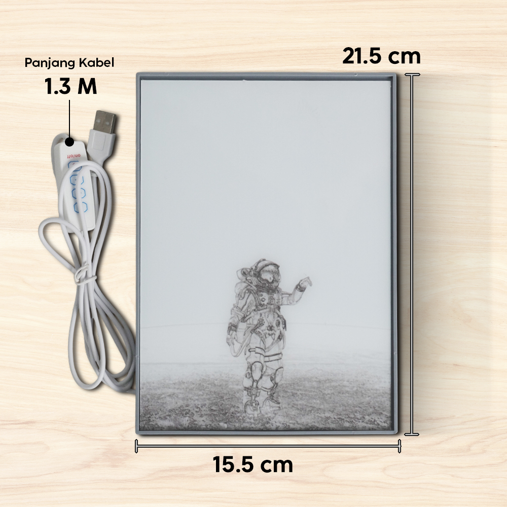 Gambar produk YORYZENG Lampu Meja Hias Lukisan 3in1 Color LED USB 21.5cm Astronaut - YY21