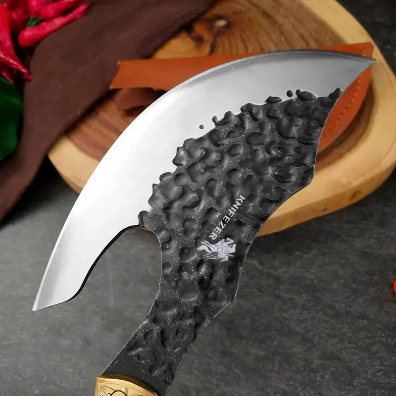 Gambar produk KNIFEZER Pisau Daging Stainless Steel 5Cr15 Forged Cleaver Knife - G275