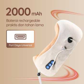 Gambar produk WTOTECH Bantal Pijat Leher Elektrik 3 Mode Neck Massager Pillow - UMP-021