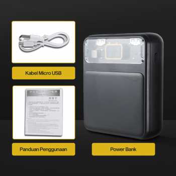 Gambar produk Yaika Power Bank 20000mAh Fast Charging 4in1 Cable Dual USB Port - BA-1699