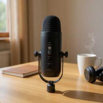 Gambar produk ICREATIVE Mikrofon Kondenser USB Condenser Microphone U Shaped Frame - JD-900