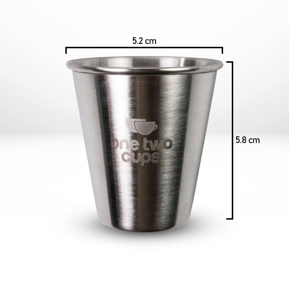 Gambar produk One Two Cups Set Gelas Camping Stainless Steel Travel Mug 70ml 4 PCS - HG189