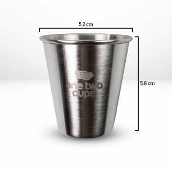Gambar produk One Two Cups Set Gelas Camping Stainless Steel Travel Mug 70ml 4 PCS - HG189