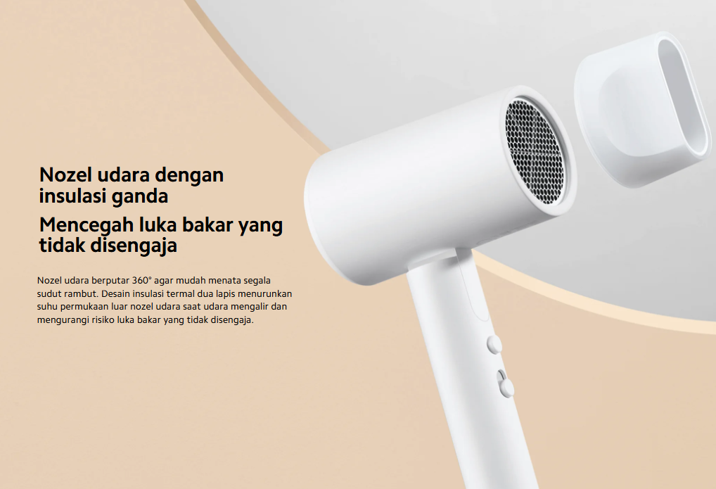 Gambar produk Xiaomi Pengering Rambut Compact Hair Dryer 1600W 20.000RPM - H101