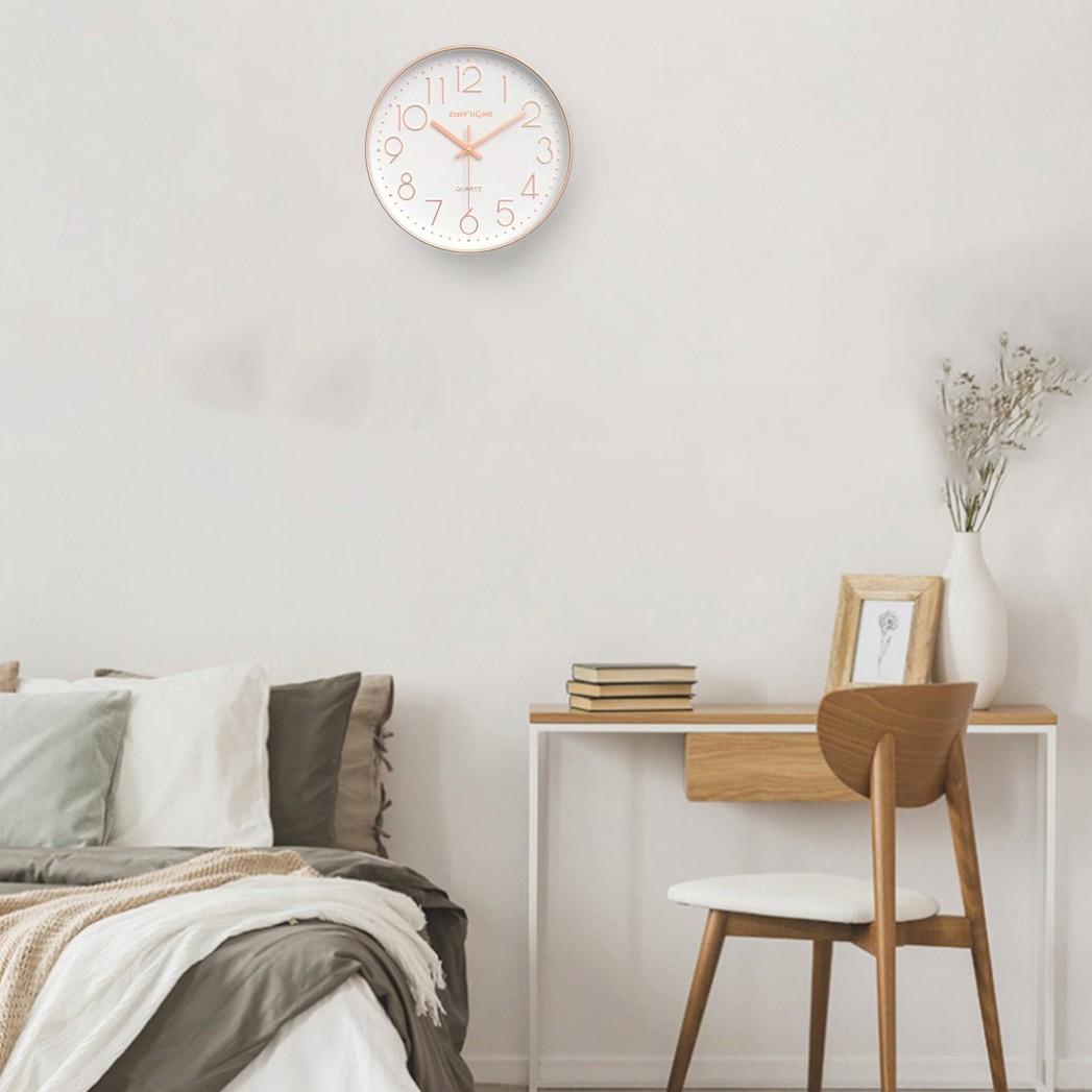 Gambar produk TaffHOME Jam Dinding Quartz Nordic Minimalist Silent Movement 20cm - DG-20