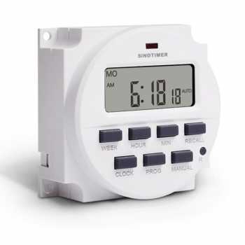 Gambar produk SINOTIMER Programmable Digital Timer Switch Relay 16 Program 220V/16A - TM618N-2