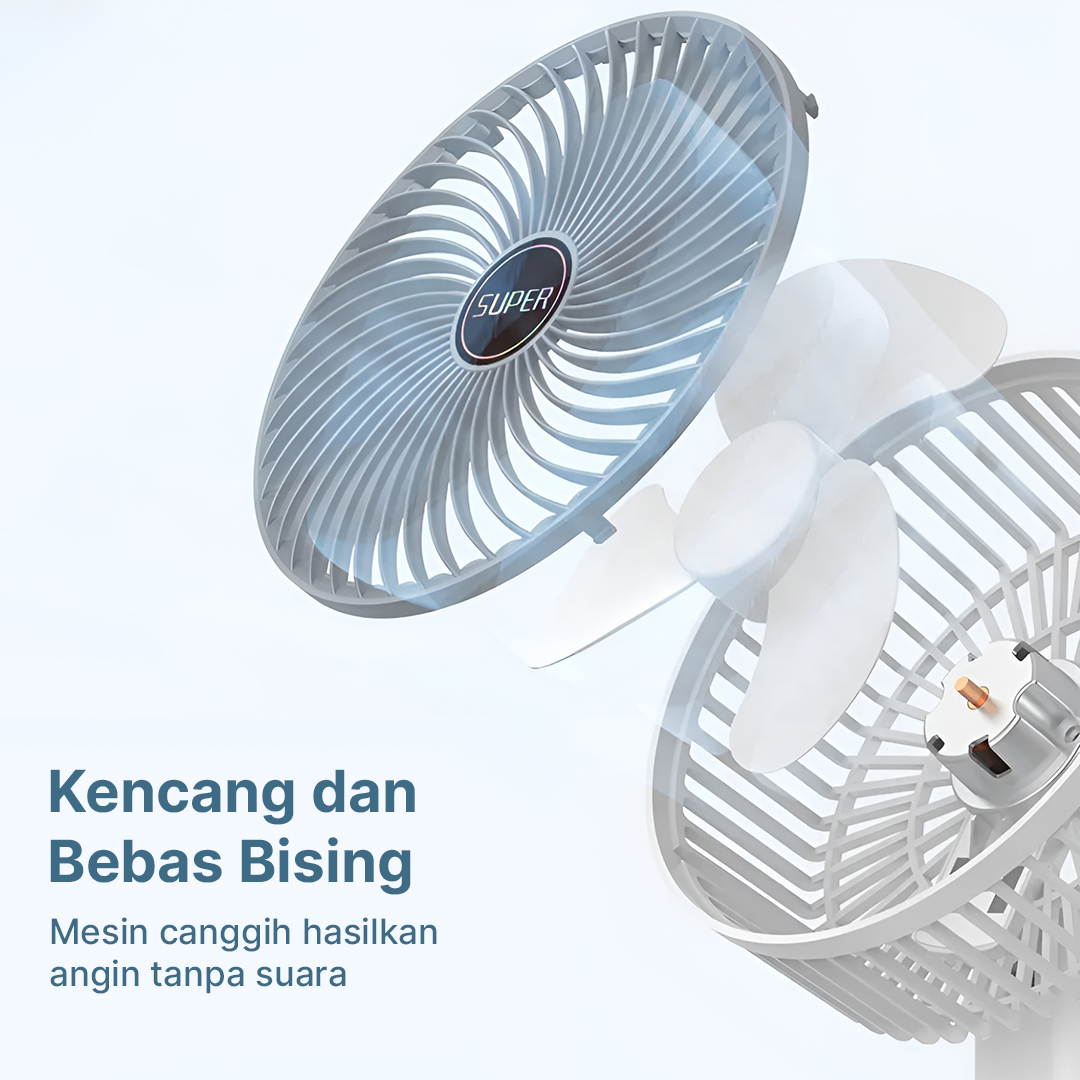 Gambar produk SUPER Kipas Angin Meja Portable Desk Fan USB 6.5 Inch 4.5W - AG-41