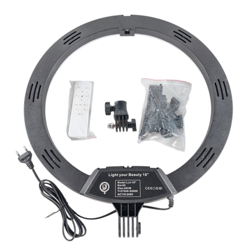 Gambar produk B-Light Lampu Ring Light LED 3in1 Color 3 Phone Holder 45cm 50W - LJJ-18