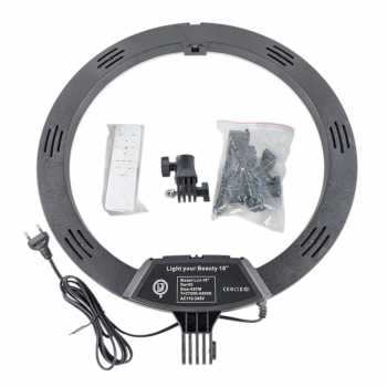Gambar produk B-Light Lampu Ring Light LED 3in1 Color 3 Phone Holder 45cm 50W - LJJ-18