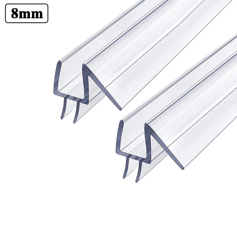 Gambar produk COOSTEE Seal Strip Penutup Celah Pintu Kaca Kamar Mandi PVC 50cm 8mm - C50