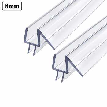 Gambar produk COOSTEE Seal Strip Penutup Celah Pintu Kaca Kamar Mandi PVC 50cm 8mm - C50