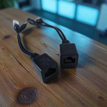 Gambar produk Passive PoE Power Over Ethernet Cable with Male Female Power Plug - D1350