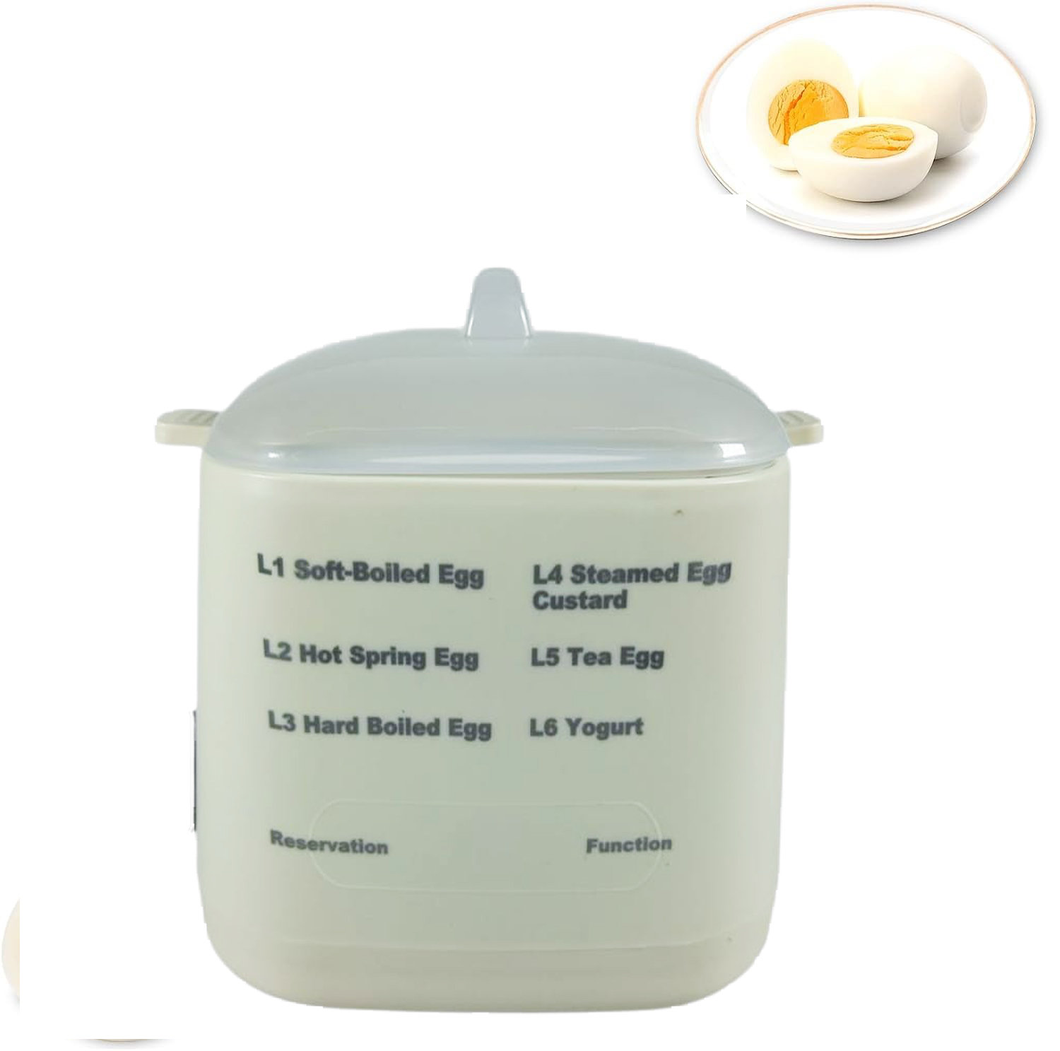 Gambar produk GUESMI Alat Rebus Telur Elektrik 4 Slot 6 Preset Mode Egg Boiler - SJ-200