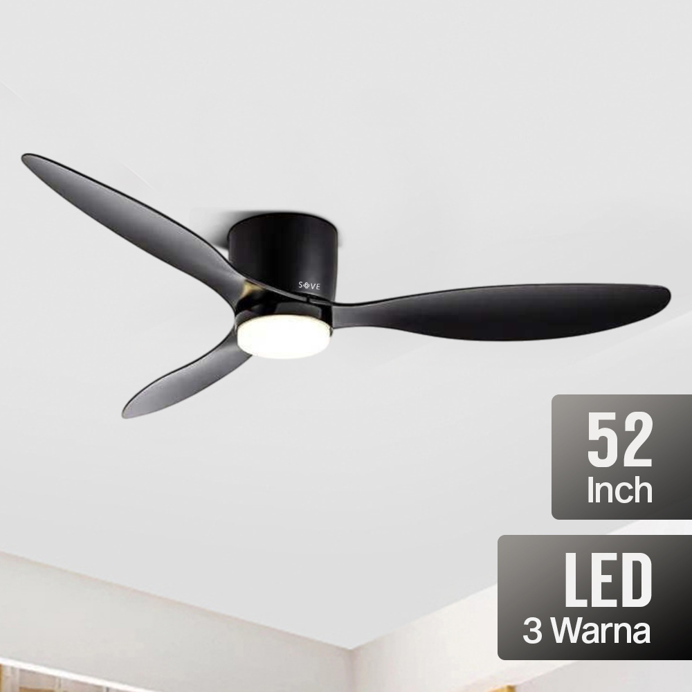 Gambar produk SOVE Kipas Angin Gantung Lampu Tri Color Ceiling Fan 52 Inch - YN-45