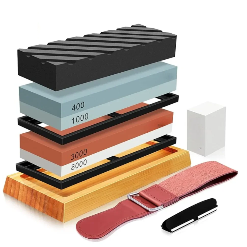 Gambar produk Chefic Batu Pengasah Pisau Knife Sharpener 400/1000 3000/8000 2PCS - CF413