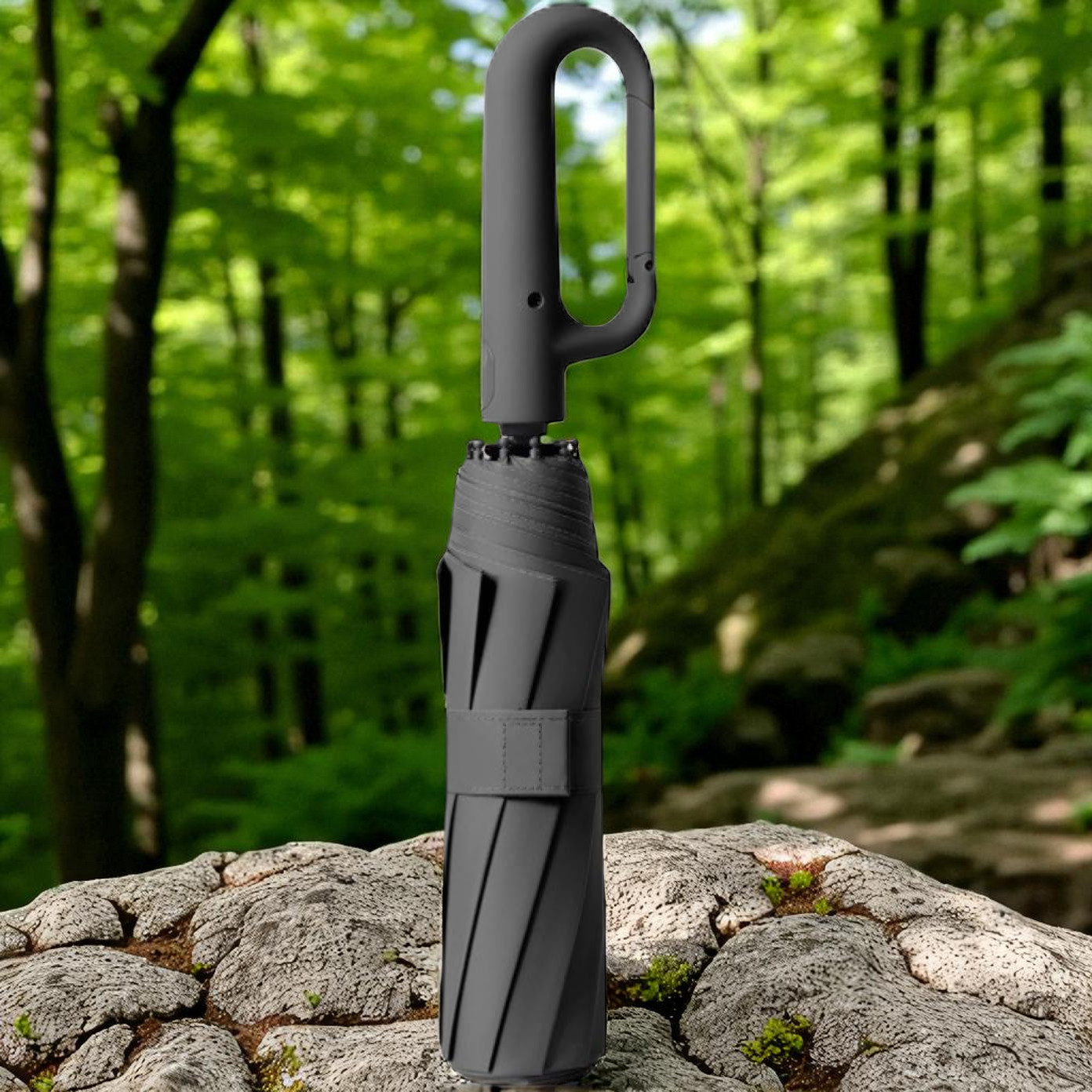 Gambar produk ZUODU Payung Lipat Buka Otomatis Reflective Handle Tekuk 10 Bone 105cm - ZPL2