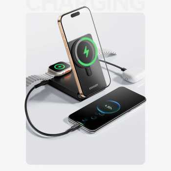 Gambar produk ESSAGER Power Bank Wireless Charging Magnetic Fold PD 20W 10000mAh - ES-D017