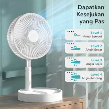 Gambar produk ZK Kipas Angin Standing Portable Retractable Folding Fan 7200mAh - ZK-20321