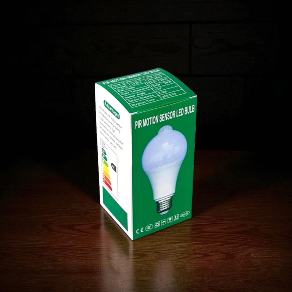 Gambar produk ExLED Lampu LED dengan PIR Sensor E27 4000K 12W Natural White - Ex01