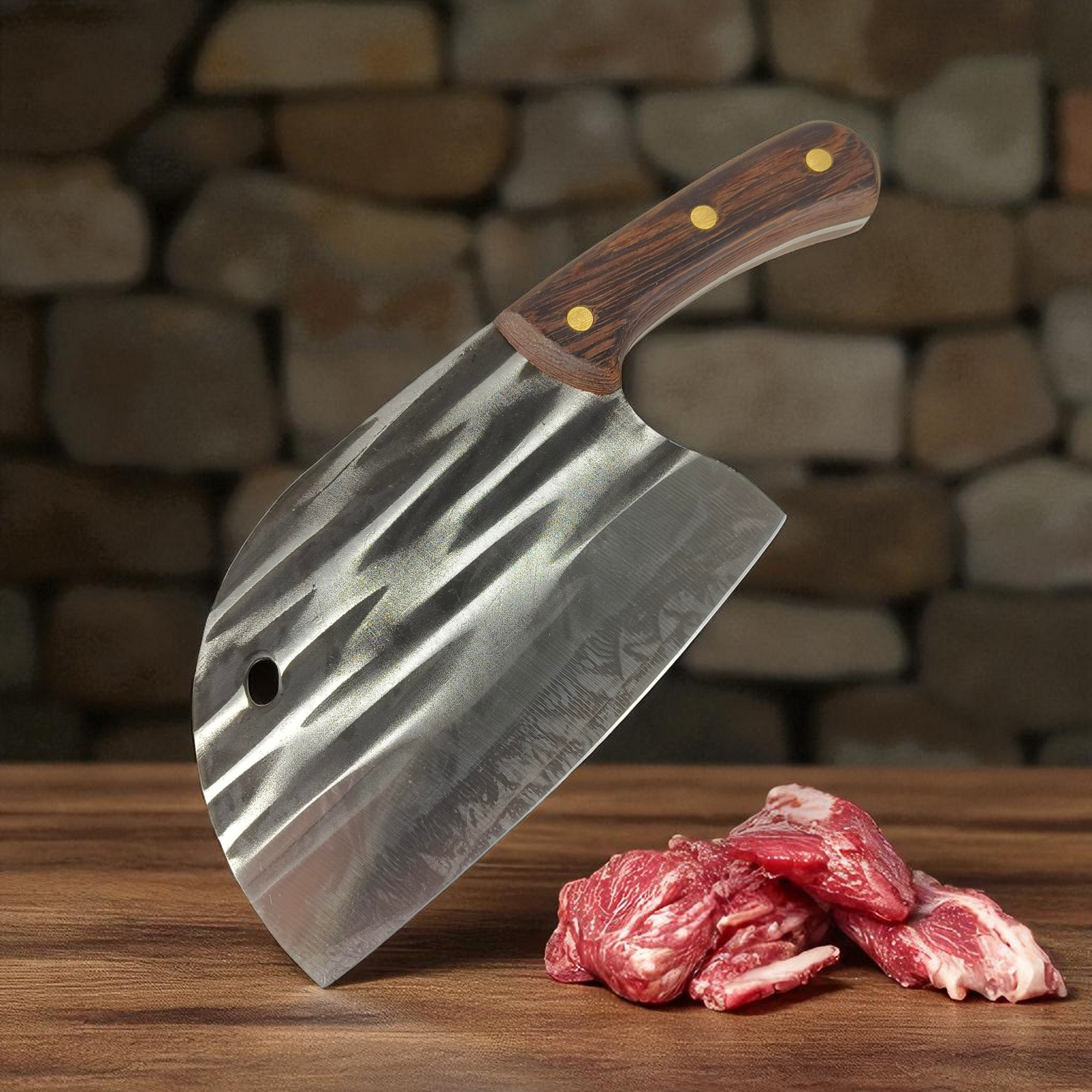 Gambar produk ALLWIN Pisau Daging Tajam Stainless Steel 5Cr13 Forged Cleaver Knife - AB1