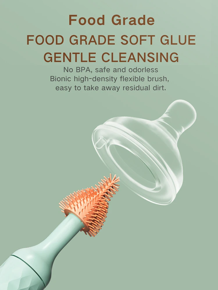 Gambar produk FMA Set Sikat Pembersih Botol Elektrik Silicone Cleaning Brush 1200mAh - FM-SY