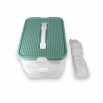 Gambar produk TRL Kotak Penyimpanan Balok LEGO Stackable Storage Container 2 Layer - TR-6T
