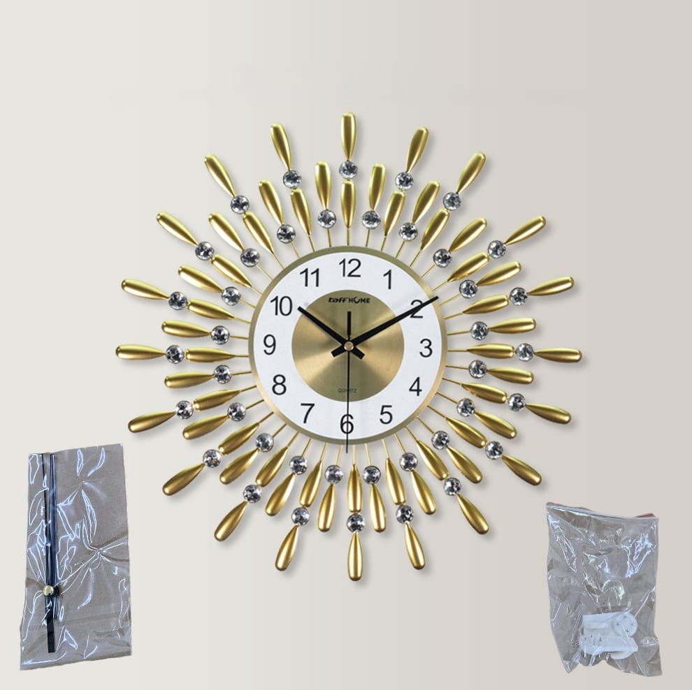 Gambar produk TaffHOME Jam Dinding 3D Quartz Clock Creative Luxury Diamond 38cm - H74