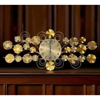 Gambar produk TaffHOME Jam Dinding Besi Elegan Modern Clock Silent Movement 99cm - F33898