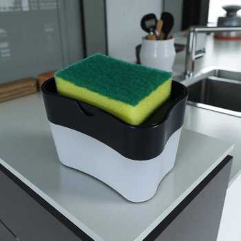 HOUSEEN Kotak Dispenser Sabun Cuci Piring Hand Push Sponge - O933