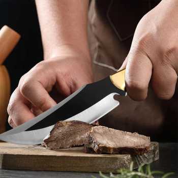 Gambar produk KNIFEZER Pisau Daging Carbon Steel Forged Butcher Knife with Case - G245