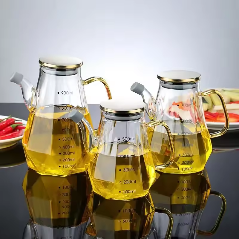 Gambar produk FMA Botol Minyak Borosilicate Glass Oil Pot Leakproof Heat-Resistant 700ml - FM-3PL