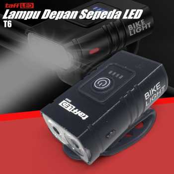 TaffLED Lampu Depan Sepeda LED T6 USB Rechargeable 6 Mode 1000 Lumens - BK60