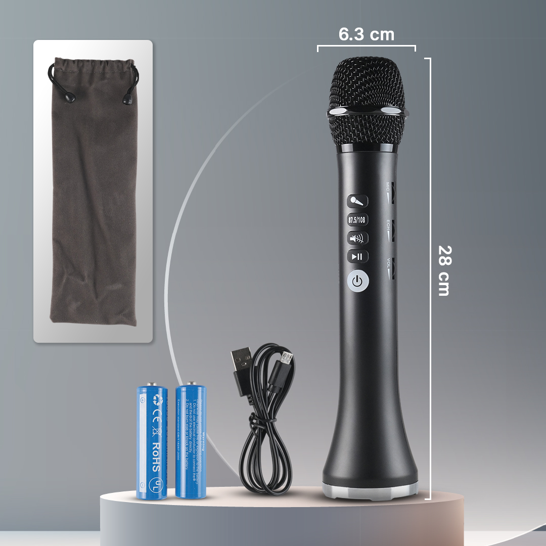 Gambar produk Lewinner Mikrofon Karaoke Wireless Bluetooth Speaker Portable - L-698
