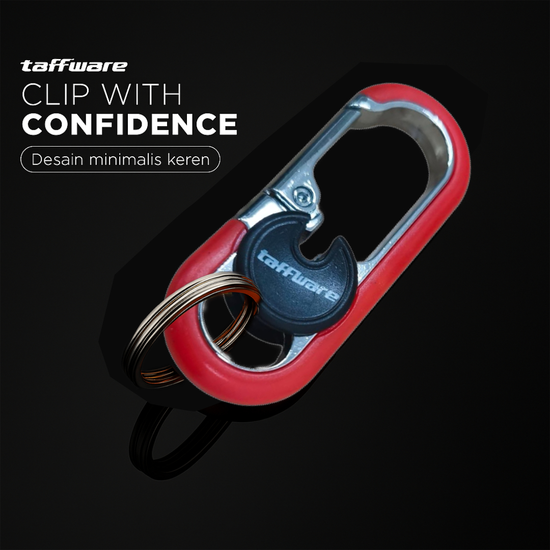 Gambar produk Taffware Gantungan Kunci Carabiner Keychain Clip Stainless Steel - A3746