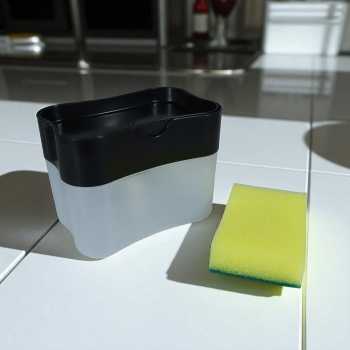 Gambar produk HOUSEEN Kotak Dispenser Sabun Cuci Piring Hand Push Sponge - O933