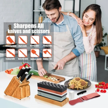 Gambar produk Chefic Batu Pengasah Pisau Knife Sharpener 400/1000 3000/8000 2PCS - CF413