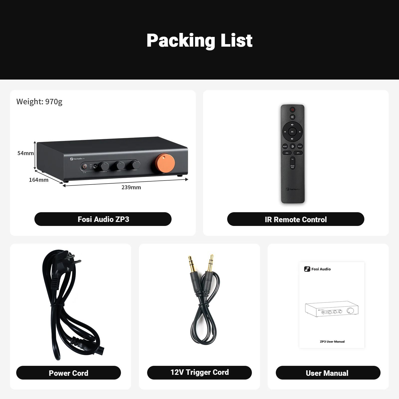Gambar produk Fosi Audio Preamplifier 3 Stage HPF Dual Channel Preamp with Remote - ZP3